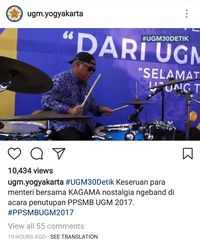 Menteri Basuki saat ngeband / 