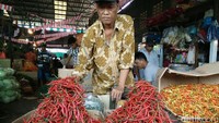 Begitu juga dengan harga cabai merah keriting, yang ikut turun ke harga Rp 12-13 ribu per kg, daei harga normal sebelumnya sekitar Rp 20-25 ribu per kg.
