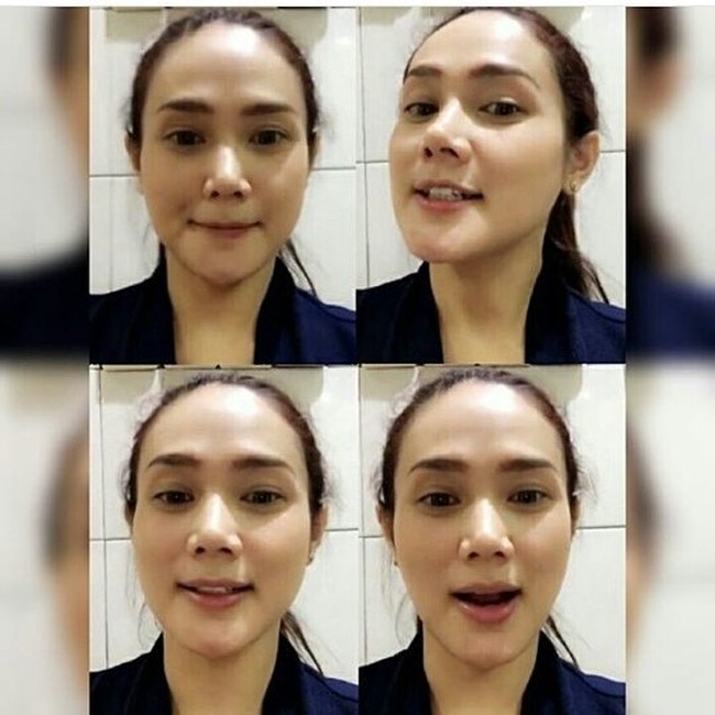 Wajah Mulan tanpa makeup tampak mulus, bebas jerawat. Rahasianya: cuci muka. Bagi Mulan, cuci muka demi kehalusan kulit wajah sangatlah penting. Semalam apapun pulang menyanyi, dia selalu menyempatkan diri untuk membilas wajahnya dengan air dan sabun muka. Foto: Dok. Instagram Mulan Jameela