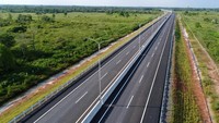 Begini penampakan terkini proyek tol Palembang-Indralaya seksi I sepanjang 7,75 km. (Dok. Hutama Karya).