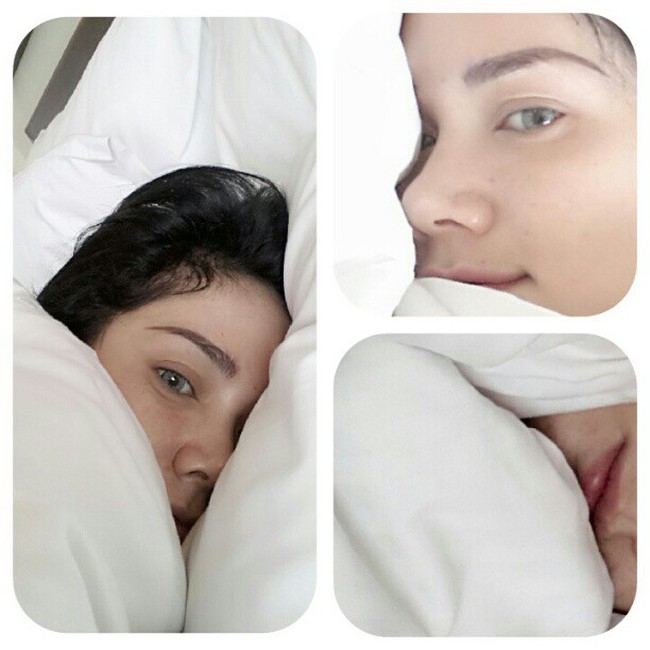 Mulan memperlihatkan alisnya yang sudah rapi meskipun tanpa makeup dan hidungnya yang mancung. Foto: Dok. Instagram Mulan Jameela