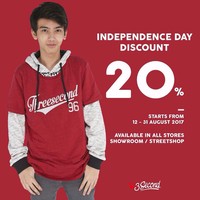 Untuk Anda yang ingin membelikan baju untuk anak remaja bisa mendatangi 3Second Clothing. Saat 17an nanti, brand tersebut memberi diskon hingga 20%.