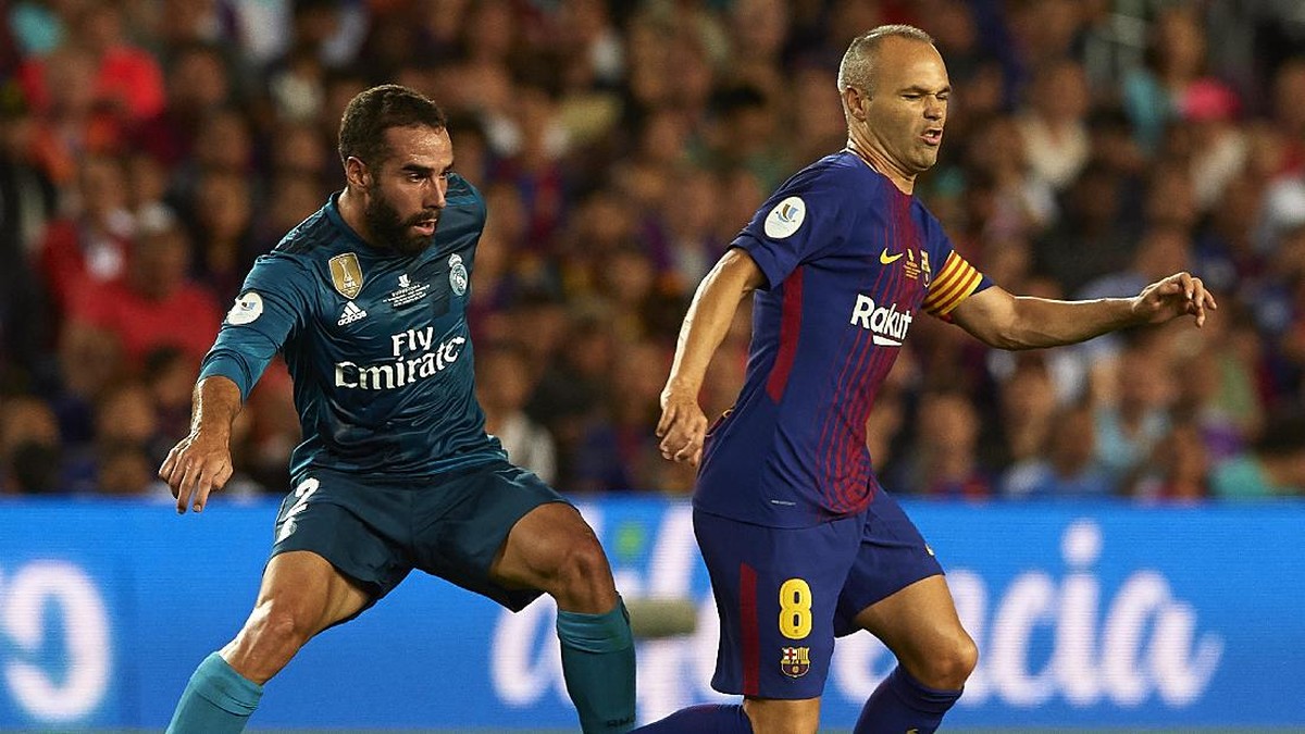 Andres Iniesta absen dalam lawatan Barcelona ke markas Real Madrid (Foto: Manuel Queimadelos Alonso/Getty Images)