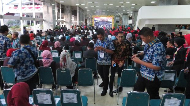 Peserta sidang tahunan ini dari rombongan Kemensos, Kemendikbud, Kemenkes, dan Kemenkumham.