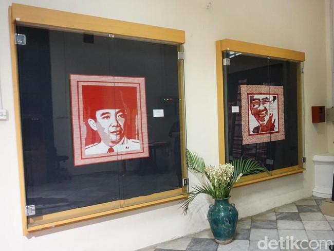  Kain perca bergambar wajah Ahok itu bersandingan dengan Proklamator Kemerdekaan RI sekaligus Presiden Pertama RI, Ir. Sukarno. (Foto: Daniel Ngantung/Wolipop)