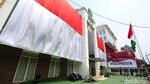 HUT RI, Kantor DPP PPP Dihiasi Bendera Merah Putih Raksasa