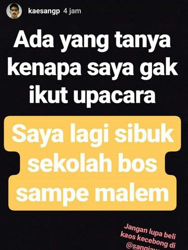 Alasan Kaesang tak terlihat saat upacara