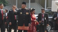 Selamat hari kemerdekaan, semoga pers makin jaya, sapa SBY ke para wartawan. Foto: Bagus Prihantoro Nugroho/detikcom