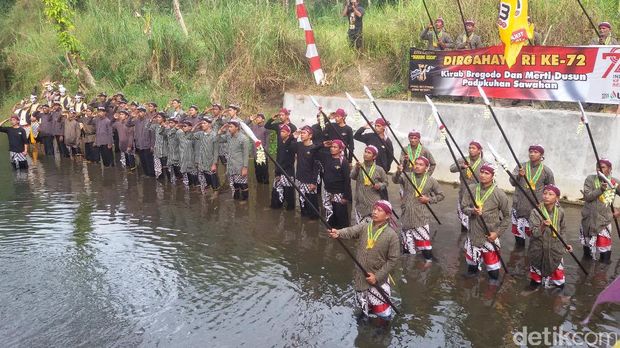 Upacara Kemerdekaan di Sleman. 