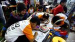 Puluhan Anak Mengikuti Lomba Mewarnai di HUT RI