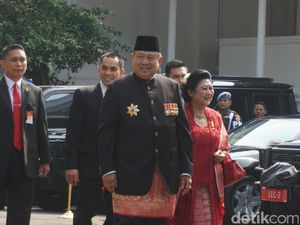 Foto: Senyum SBY Tiba di Istana untuk Ikut Upacara HUT ke-72 RI