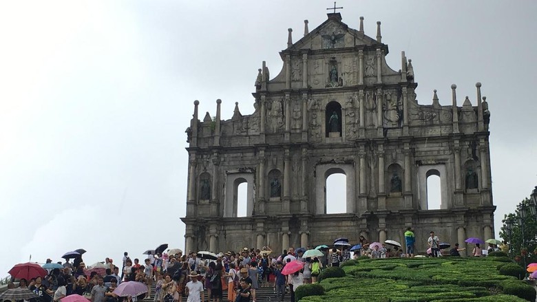 Reruntuhan Gereja St Pauls di Makau (Aji Bagoes Risang/detikTravel) Reruntuhan Gereja St Pauls di Makau (Aji Bagoes Risang/detikTravel)