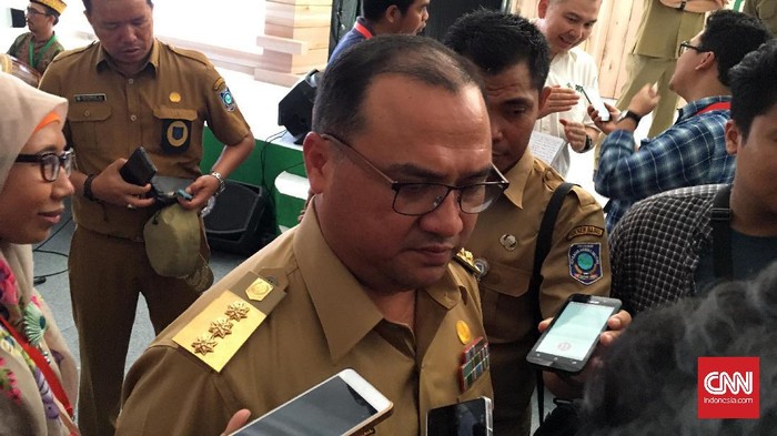 Gubernur Provinsi Bangka Belitung Erzaldi Rosman Djohan di Kabupaten Bangka, Rabu (15/8)