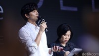 Gong Yoo saat ditemui di Next TV Studio, Taipei, Taiwan pada Kamis (17/8).
