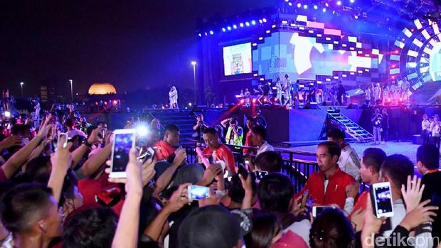 Jokowi di acara countdown Asian Games 2018.