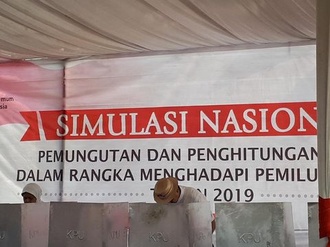 Simulasi nasional penghitungan dan pemungutan suara Pemilu 2019 di Tangerang