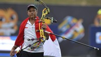 Prima Wisnu Wardhana menggandakan medali emas Indonesia di SEA Games 2017 dari panahan di nomor compound individual putra. (Wahyu Putro A/Antara Foto)
