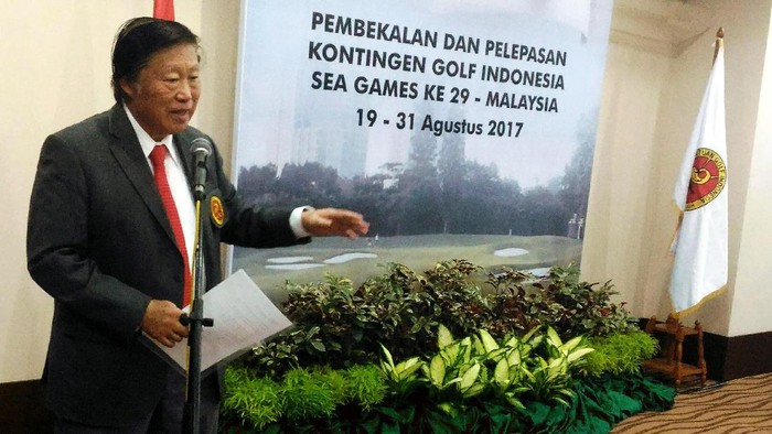 PB PGI Lepas Atlet Golf ke SEA Games 2017 Pengurus Besar Persatuan Golf Indonesia (PB PGI) melepas kontingen golf Indonesia ke SEA Games 2017 Malaysia. Pelepasan dipimpin Ketua Umum PB PGI Murdaya Poo.