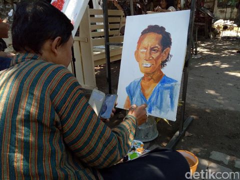 Melukis wajah dengan cepat di Koperjati/