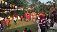 Rafathar sebenarnya ulang tahun pada 15 Agustus. Namun baru hari ini perayaan tersebut digelar. (Foto: Ultah Rafathar (Saras/detikHOT)