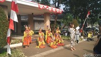 Acara tersebut dibuka dengan tari-tarian. (Foto: Ultah Rafathar (Saras/detikHOT)