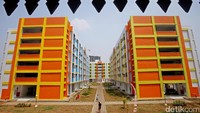 Penampakan lokasi Rusunawa Rawa Bebek, Jakarta Timur, Minggu (20/8/2017).