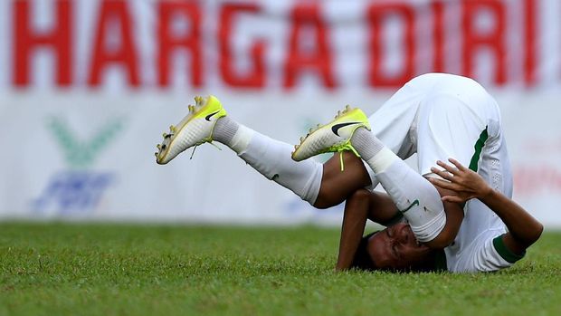 Evan Dimas dropped in the Indonesian national team's match against Timor-Leste at the 2017 SEA Games.