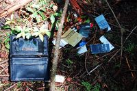 Beberapa peninggalan jenazah yang bunuh diri di Aokigahara