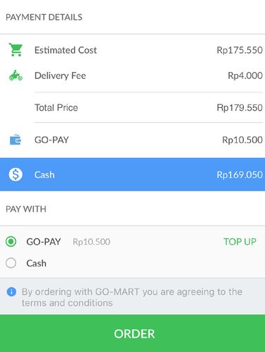 Pengalaman Belanja Kebutuhan Rumah Tangga Pakai Go-Mart dari Go-Jek