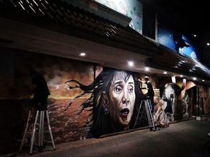 Mural Bu Susi ala Wonder Woman Viral di Medsos