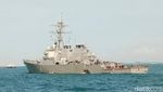 Foto: Penyok, Begini Kondisi Kapal Militer AS yang Tabrakan di Selat Malaka