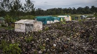 Karena letaknya lumayan jauh dari desa sebagain penambang ilegal ini mendirikan tenda-tenda di sekitar sungai. Ulet Ifansasti/Getty Images.