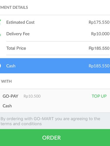 Pengalaman Belanja Kebutuhan Rumah Tangga Pakai Go-Mart dari Go-Jek