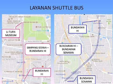 Rute Shuttel Bus di Sudirman-MH Thamrin