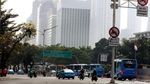 Foto : Rambu Pelarangan Motor di Jalan Jenderal Sudirman