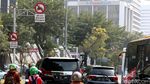 Foto : Rambu Pelarangan Motor di Jalan Jenderal Sudirman