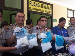 Polda Jatim Gagalkan Pengiriman 9 Kg Sabu Senilai Rp 20 Miliar