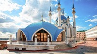 Bertolak ke Rusia, terdapat masjid yang indah bernama Masjid Kul Sharif. Dengan menara dan nuansa biru, masjid ini merupakan masjid kebangsaan masyarakat Kazan, sebuah wilayah di Rusia yang mayoritas penghuninya adalah muslim (Foto: Thinkstock)