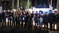 Rombongan simPati Motorbaik disambut meriah di Kota Kediri. Foto: Ruly Kurniawan