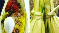 Di Sulawesi Utara ada nasi kuning berbungkus daun lontar. Pulen dan wangi. Lauknya sambal roa, dan telur rebus, sedap luar biasa!Foto: Istimewa