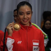 Selain Siman, Lindswell Kwok juga sukses meraihkan emas untuk Indonesia di Sea Games 2017. Masuk 10 Hottest Athletes of SEA Games 2017, atlet wushu cantik ini dari awal memang sudah digadang-gadang bisa menang. Foto: Twitter