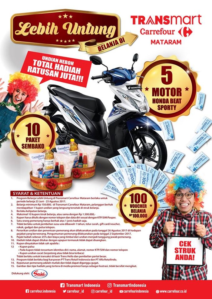 Kumpulkan Kupon Belanja Lebih Untung di Transmart Carrefour Mataram