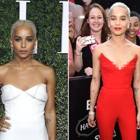 Zoe Kravitz, dari kepang rasta jadi pixie. Foto: Getty Images