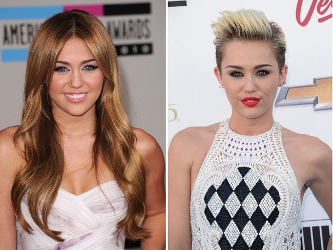 Miley Cyrus, dari panjang jadi under cut. Foto: Getty Images