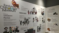 Di dalam museum terdapat sebuah tembok sejarah mengenai keberadaan etnis tionghoa di Indonesia hingga akhirnya menetap di Kota Bandung (Tri Ispranoto/detikTravel)