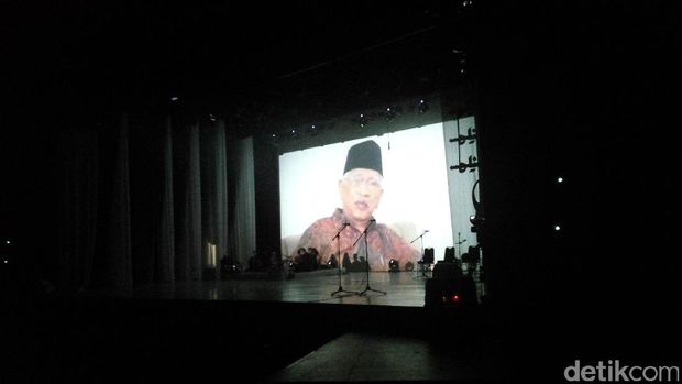 Doa bersama untuk Palestina di Taman Ismail Marzuki, Jakarta.