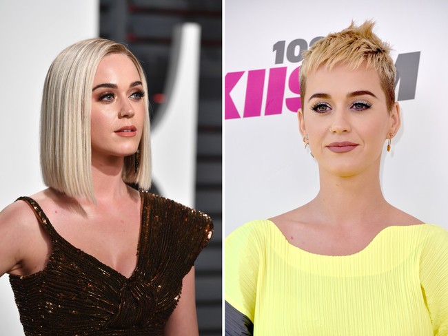 Katy Perry, dari bob lurus jadi pixie. Foto: Getty Images