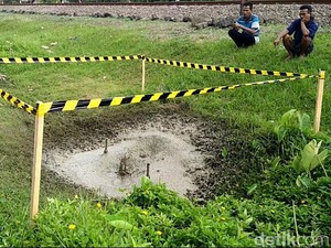 Semburan Gas Bercampur Lumpur Muncul di Kebumen