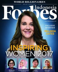 Anniesa Hasibuan di cover Forbes Indonesia 