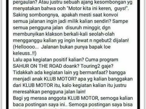 Viral, Usai Tegur Klub Motor Ugal-ugalan Ibu Guru Ini Minta Maaf